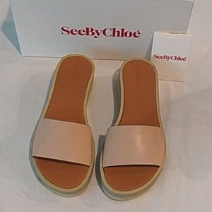 See by Chloe NEW slide sandals creme 37